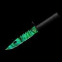 Emerald swirl knife